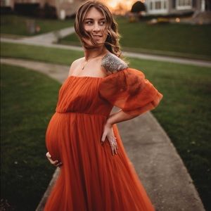 Burnt Orange Maternity Dress size Medium